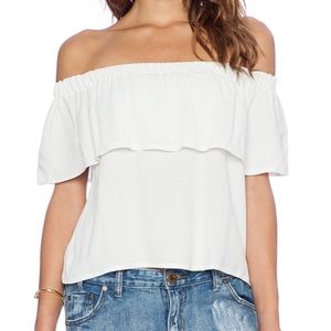 OTIS AND MACLAIN - OFF THE SHOULDER RUFFLE TOP